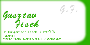 gusztav fisch business card